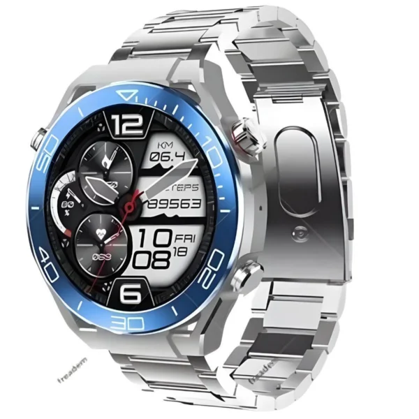 Smartwatch Hw5 Max 3 Pulseiras Masculino Android iOS Bluetooth Relogio Inteligente Gps Induçao - Prata