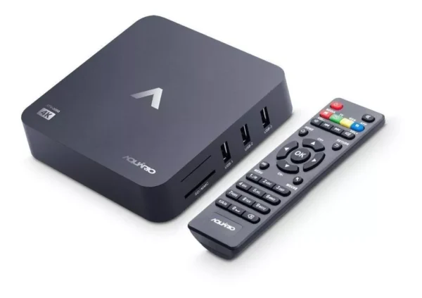 Tv box Aquário STV-2000 padrão 4K 8GB preto com 1GB de memória RAM