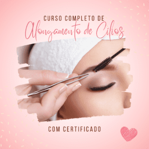 Curso de alongamento de cílios completo e online